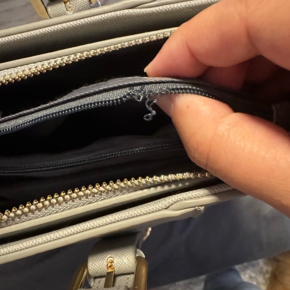 grey faux leather laptop purse/bag - Picture 15 of 15